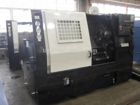 Twin Spindle FANUC Slant Bed CNC Lathe AK-25 с 12 станциями инструментального поста