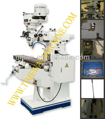 Вертикальная фрезерная башня M330A с R8 Spindle Taper и размер стола 330x1370