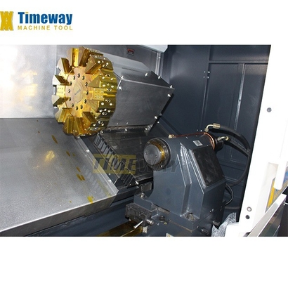 Точная наклонная кровать тип CNC станка с контроллером FANUC и ISO40 шпиндель колючка
