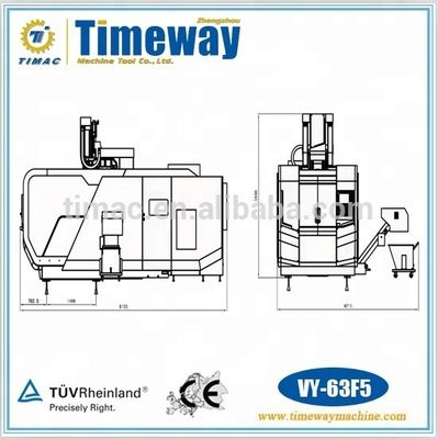 точность VY-63F5 CNC Вертикальный Пятиосевой Связка Обработка Центр Стол Путешествие X 1000 мм