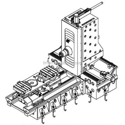Обменная таблица CNC горизонтальный буровой машинный центр с 500 6000 оборотов в минуту скорость шпинделя