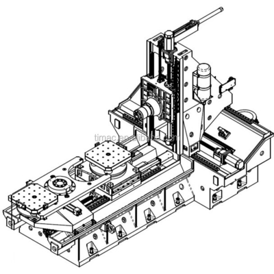 Обменная таблица CNC горизонтальный буровой машинный центр с 500 6000 оборотов в минуту скорость шпинделя